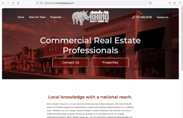 Rhino Realty Group website design Screen Shot