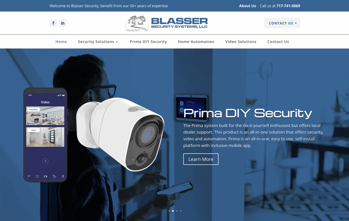 Blasser Security website screen cap